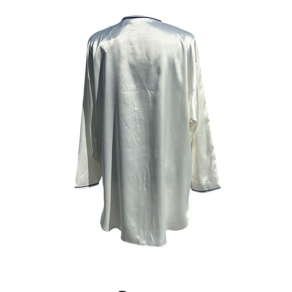 NWT Vintage Victoria's Secret White Satin Heart Label Sleep Shirt Dress Size S - Picture 2 of 4